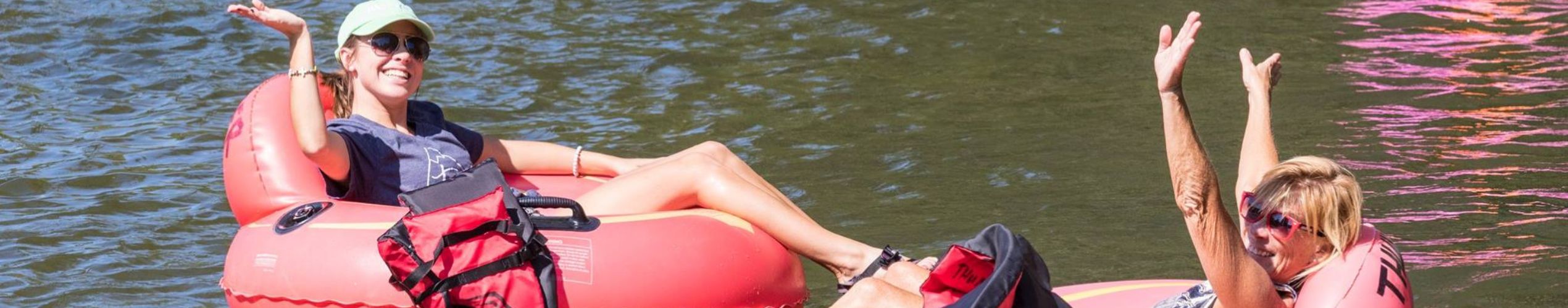 two gals Toccoa river tubing