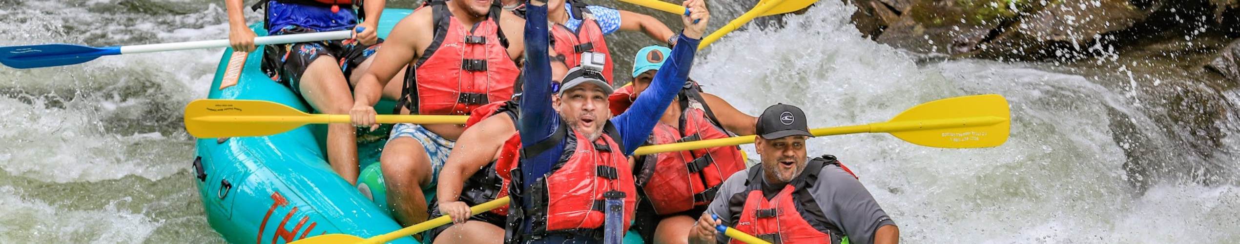 guy rafting with GoPro from Asheville North Carolina