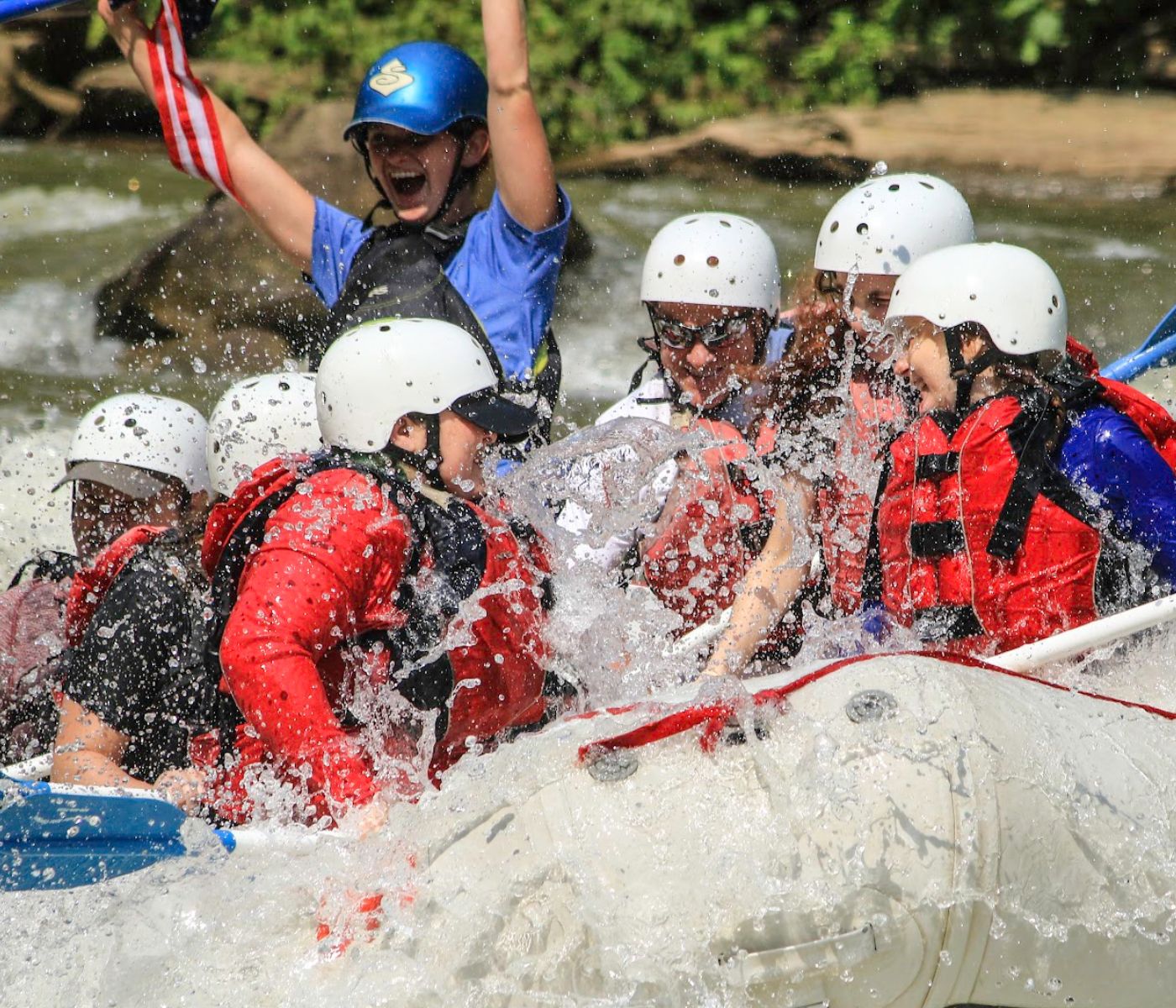 guides and guests stoked about rafting
